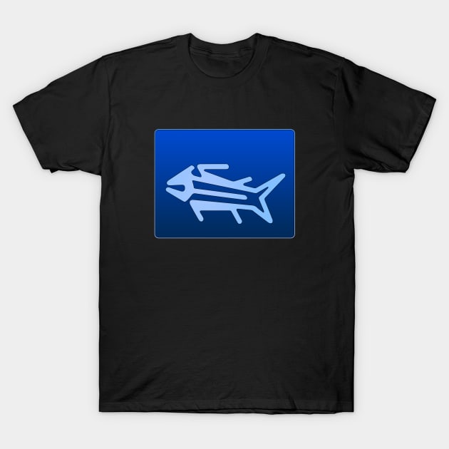 Nazca Fish - Blue T-Shirt by Erno